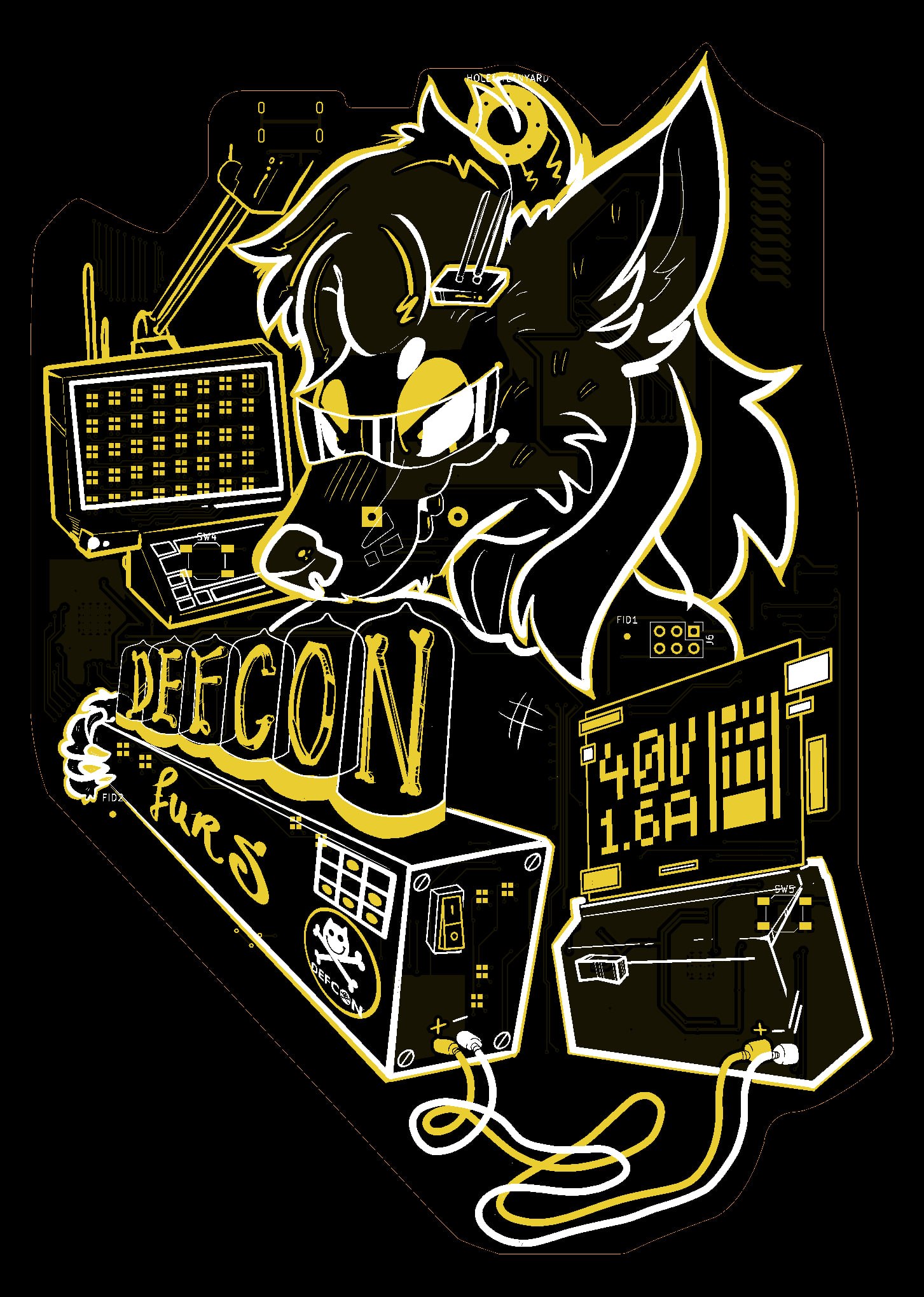 Picture of DEFCON Furs 2026 Badge PCB blank
